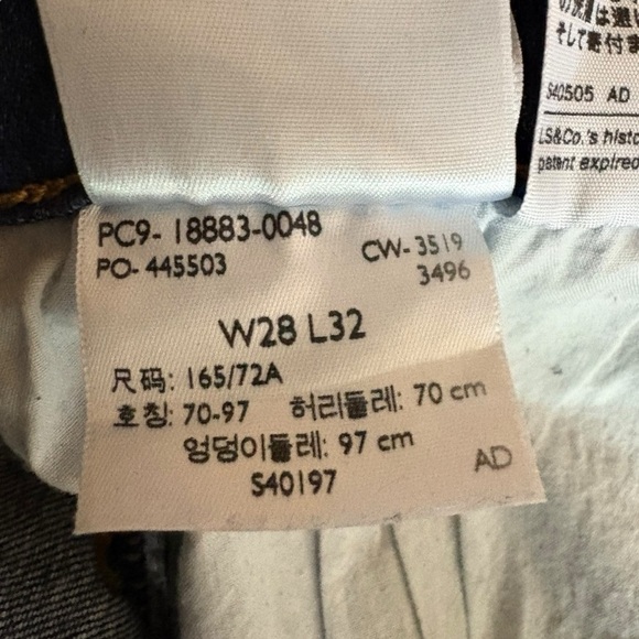 Levi's 724 High Rise Straight Leg Jeans Size 28 Dark Blue Denim - Picture 13 of 16